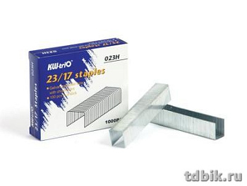 Скобы 23/17 Kw-Trio 1000 шт/уп, оцинкованные 120-140 листов