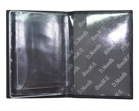 Бумажник водителя D.Morelli "Бонд" нат. кожа, серый