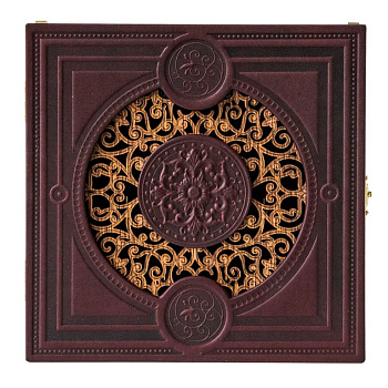 Ключница настенная "Макей" 240*246 мм, натуральная кожа "Версаль" коричневый