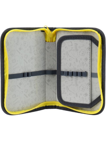 Пенал 1 отд. 1 откид. планка для мальчика Profit "Желтое авто" 190х115 (ламинир.картон)