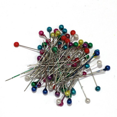 Булавки канц. с цветными головками 100 шт/уп Attomex