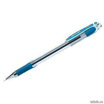 Ручка шариковая масляная Berlingo "I-10" резин.упор 0,4мм синяя (стерж.141мм, линия 0,2мм) игольч.