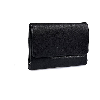 Портмоне Dr.Koffer 15*10,5 см нат. кожа, черный