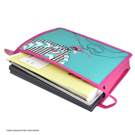Папка для тетрадей А5 на молнии "МЕЧТАЙ" дно с расширением