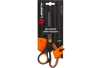 Ножницы 203 мм пластмас. эргоном. рукоятка с резиновыми вставками Lamark