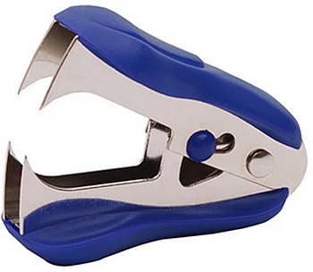 Антистеплер для скоб № 10, 24/6, 26/6 с фиксатором, синий Lamark