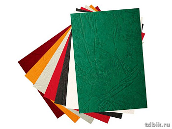 Обложки А4 кожа зеленый (100 шт), 230г/м2