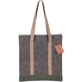 Сумка-шоппер Darvish "Холщовая" (на молнии) ассорти 31,5*35,5см