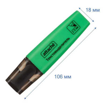 Набор текст-маркеров  4 шт Attache "Colored" 1-5мм (желт, розов, зелен, оранж)