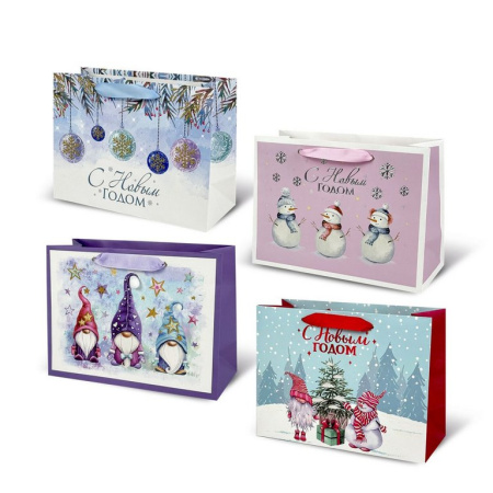 Пакет бумажный НГ 27*20см крафт "Artpaper Wide #1" ЗОЛОТАЯ СКАЗКА, ассорти