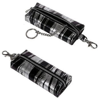 Футляр для ключей FABRETTI нат. кожа, 13*2,5*5,5см, серебряный