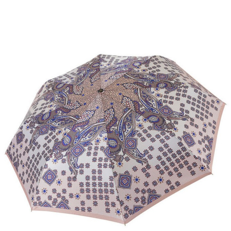 Зонт женский автомат Fabretti, 3 сложения, сатин, розовый