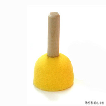 Кисть  губка круглая, поролон, 50 мм, дерев. ручка