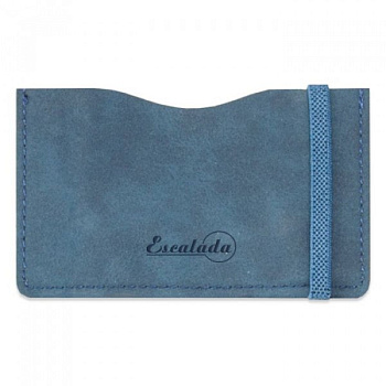 Футляр для кредитных карт "НУБУК" цвет синий, 108х65 мм