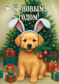Открытка  НГ мини "С Новым годом"