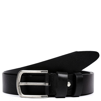 Ремень LEO VENTONI мужской, натуральная кожа, размер 125, черный