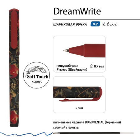 Ручка шариковая Bruno Visconti в тубусе "DreamWrite "Flora.Black night"