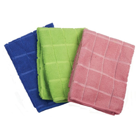 Салфетка для уборки помещений (микрофибра) 40*40см, 220 г/м2, Любаша (6шт/уп)