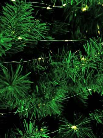 Гирлянда комнатная Нить  "Роса" .10м, 100 теплых ламп, 8 реж., от USB 5V, пульт