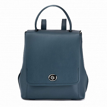 Рюкзак женский Jane's Story 22х24х13см, нат. кожа, синий