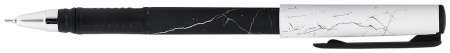 Ручка шариковая с рис. масляная LOREX "B&W MARBLE Double Soft" синяя 0,7мм (линия 0,35мм) игольч.