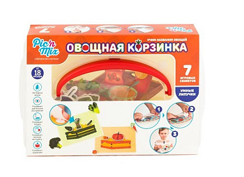 Игра обучающая  Еда с липучками "Овощная Корзинка" 1,5+ Pic'nMix