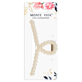 Краб для волос 13см жемчужный MONTE VITA