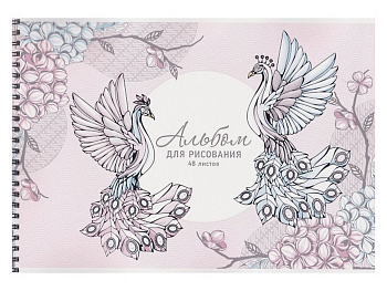Альбом для рисования А4 48л. на спирали "Жар птицы"