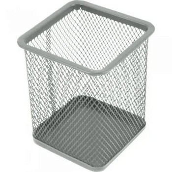 Подставка для ручек металлическая квадратная "deVENTE" 80*80*100мм, серая