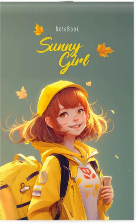 Блокнот А6  30л., 105*148 мм, на скрепке Lamark "Sunny Gir"