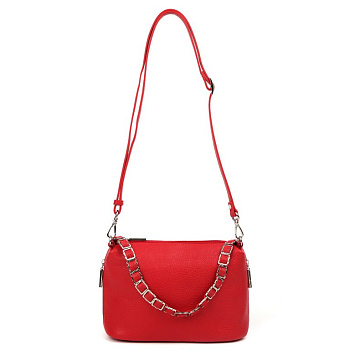 Сумка женская Palio, 26х17х10 см, нат. кожа, красный