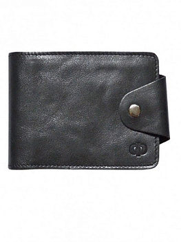 Портмоне мужское Форсаж-9, с RFID-защитой, нат. кожа, черный (с монетником)
