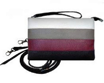 Сумка женская-клатч  D.Morelli , нат. кожа "Patch" бордо