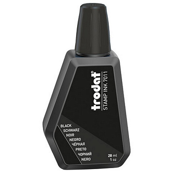 Краска штемпельная Trodat 28 мл черная на водной основе