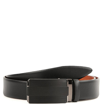 Ремень FABRETTI мужской, 35 мм, натуральная кожа, черный, размер 115,