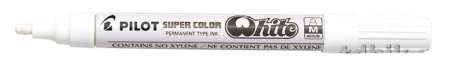Маркер-краска лаковый  4мм Pilot круглый, белый (алюм.корпус)