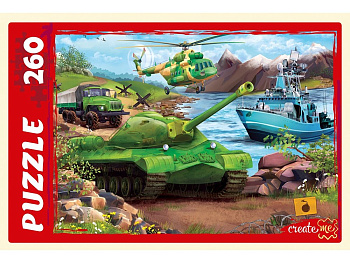 Пазлы  260 дет. "Военная техника" Рыжий КОТ