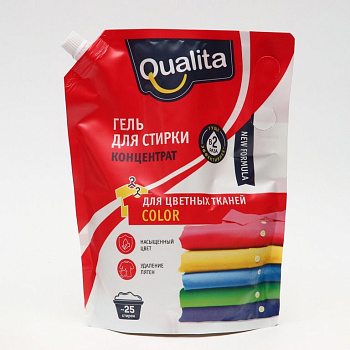 Средство моющее Qualita для цветного белья 1000 мл (для стир. машин и ручной стирки)