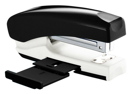 Степлер 24/6 до 20л KW-trio, экономия усилий, антистепленр, с подставкой под телеф. черный