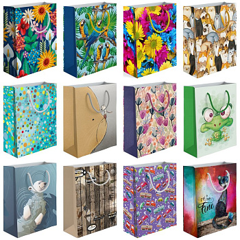 Пакет бумажный 20*24см ламинированный (ассорти)