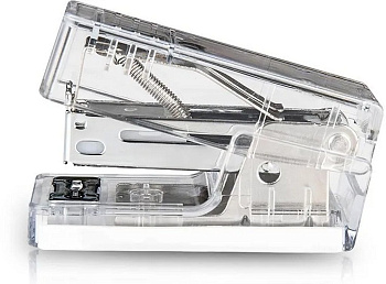 Степлер 24/6, 26/6  мини до 12л Deli "Nusign" прозрачный