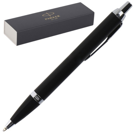 Ручка шариковая Parker IM Essential Muted Black CT синяя, 1,0мм