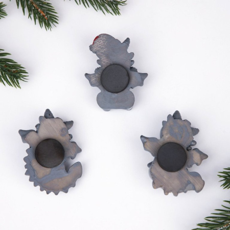 Символ 2024г Магнит "Новогодний" МИКС