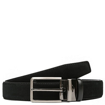 Ремень FABRETTI мужской, натуральная кожа, размер 120, чёрный
