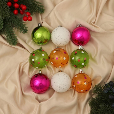 Набор шаров  цвет ассорти 55 мм 9 шт "Вечеринка"