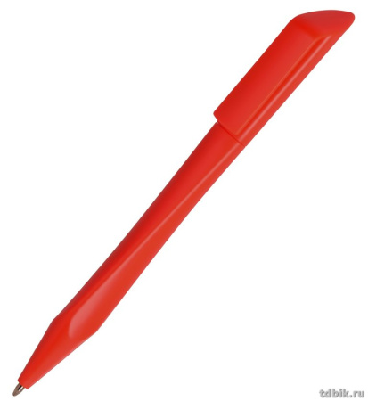 Ручка под логотип красный корпус (изогнутая) №7