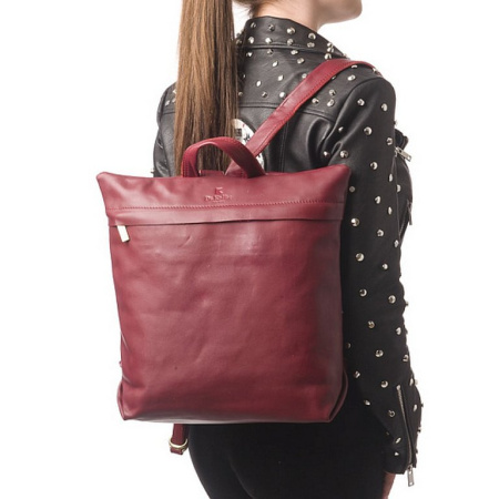Рюкзак женский Dr.Koffer 32X38X15 см, нат.кожа, бордо