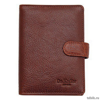 Обложка для паспорта и автодокументов Dr.Koffer нат. кожа, коньяк