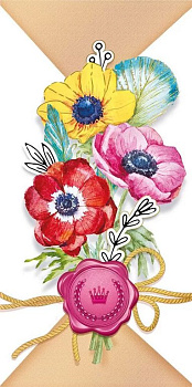 Конверт (для денег) без надписи (цветы)