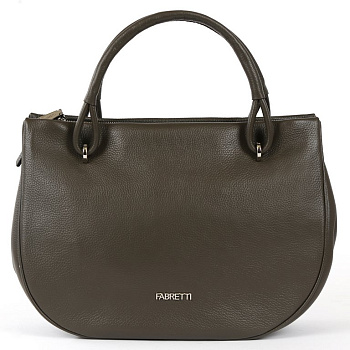 Сумка женская FABRETTI 32х24х13 см, нат. кожа, табачный